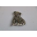 Silver Brooch in the form of a Dog