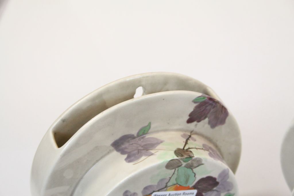 Pair of Clarice Cliff Wilkinson ceramic Wall pockets with hand painted Blackberry design, both - Image 4 of 8