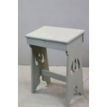 Arts and Crafts Painted Child's Desk with sloping lift lid, 54cms wide x 71cms high