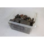 Group of Vintage Wooden Printing Blocks with Copper and Metal Plates including Ushers