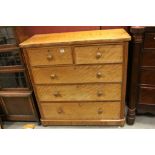 19th century Satin Birch Chest of Two Short and Three Long Drawers