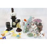 Collection of Items including Goebel Figure, Staffordshire Flatback, Three Plastic Babycham Fawns,