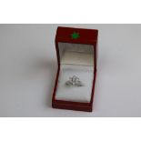 18ct White Gold Diamond Flower Style Ring set with approx. 1.3cts