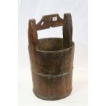 Wooden Iron Bound Well Bucket, 62cms high