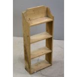 Small Pine Shelf / Bookcase, 36cms wide x 84cms high