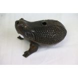 Oriental Bronze Toad Inkwell