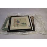 Collection of Unframed Prints and Engravings together with Two Framed and Glazed Oriental Pictures