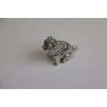 Cast Sterling Figure of a Dog