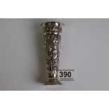 Silver Embossed Posy Vase, London 1896, George Maudley Jackson