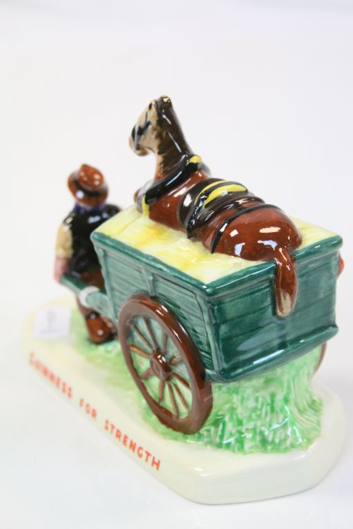 Carlton Ware "Guinness" ceramic advertising model of a Man pulling a Cart with Horse in it and - Image 4 of 5