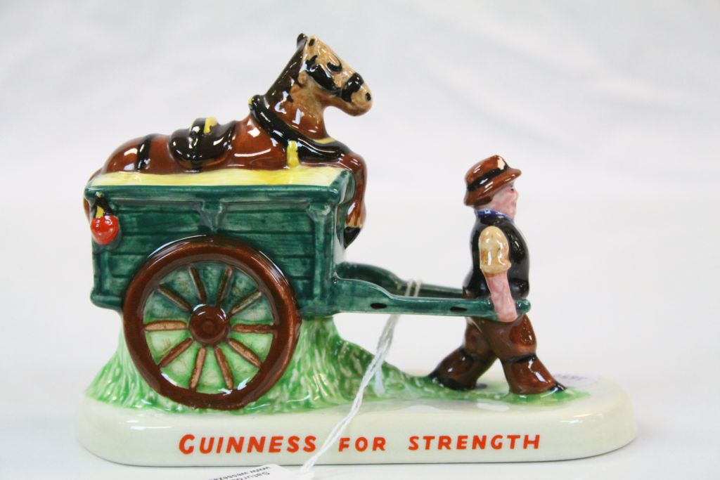 Carlton Ware "Guinness" ceramic advertising model of a Man pulling a Cart with Horse in it and - Image 3 of 5