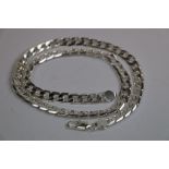 Silver Bar Link Necklace