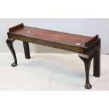 19th century Mahogany Under Window Seat on Pad Foot with Cabriole Legs