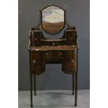 19th century Mahogany Dressing Table raised on Square Tapering Legs