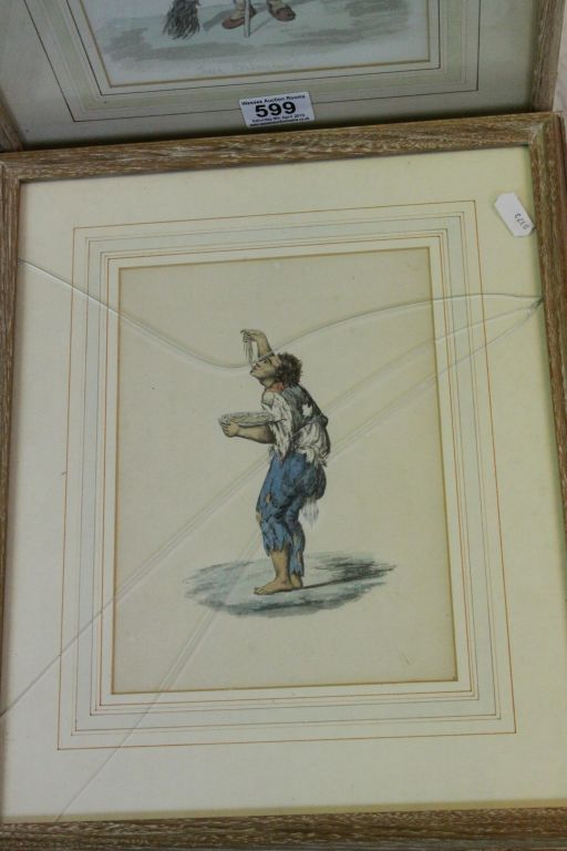 Four Watercolours depicting Peasants / Clergy at Work, 24cms x 17cms - Image 4 of 5