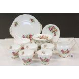 Royal Standard ' Fantasy ' Floral Pattern Tea Set copmprising 6 Tea Cups,6 Saucers, 6 Tea Plates,