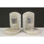 Pair of Art Deco Marble Bookends