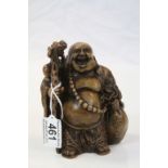 Chinese Resin Model of Happy Buddha, 14cms high
