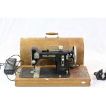 Vintage Wooden Cased Frister & Rossmann Electric Sewing Machine