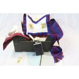 Collection of Masonic Regalia including Sashes, Gloves and Books