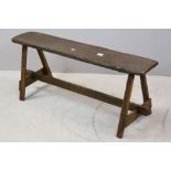 Antique Elm and Pine Bench