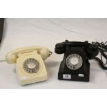 Two vintage Telephones to include a Black Bakelite example