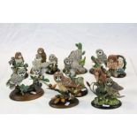 Eleven ' Country Artist ' Models of Owls together with a Sherratt & Simpson Owl Model