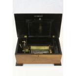 19th century Swiss Music Box in Walnut Case