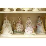 Four Royal Worcester Limited Edition ceramic Figurines from "The Graceful Arts" series to include;