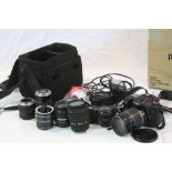 Canon EOS 7D Digital Camera, Sony a 5000 Digital Camera and Booklet plus 6 Lenses, Memory Card and