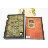 Boxed vintage Mah Jong game, with composite Tiles in a Wooden box plus instructions, distributed by