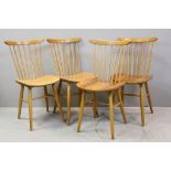 Set of Four Mid 20th centuryt / Retro Drevounia of Czechoslovakia Stick Back Dining Chairs