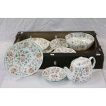 Small collection of Minton dinnerware in "Haddon Hall" pattern