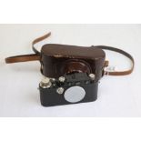 Leica Ernst Leitz Wetzlar D.R.P camera No. 128132, without lens, cased