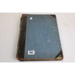 Late Victorian/ Edwardian photograph album, containing photographs of people and houses to include