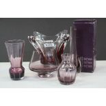 Five Pieces of Caithness Glass and a Studio Glass Vase