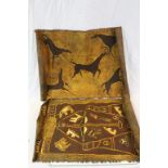 Tribal - Two Australian Aboriginal / South Sea Islands Paintings on Cloth, one depicting horses