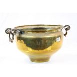 Brass Two Handled Jardiniere, 38cms diameter