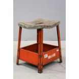 Retro / Vintage Industrial Metal Stool, 29cms wide x 37cms high