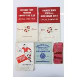 Four football handbooks to include Queens Park Rangers 1947/48 and Swindon Town 1948/49, 1960/61 &