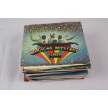 Vinyl - The Beatles Magical Mystery Tour (MMT 1) Blue lyric sheet plus a collection of mixed 45s