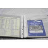Football programmes - Tottenham Hotspur FC, 1950s, a folder containing 21 issues, mostly homes, a