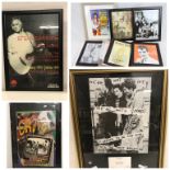Music Memorabilia - Interesting collection to include Steve Gibbons and Oasis framed posters, plus