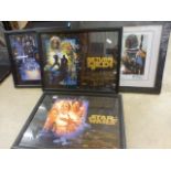 Memorabilia - Film and TV related items to included eight Star Wars framed and glazed prints