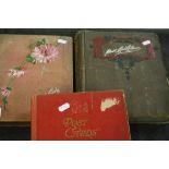 Three part filled & filled Albums of vintage Postcards, including an Album of approx 200 Italian