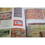 Matchbox Labels / Matchbooks - a binder containing a collection of UK issues, mostly attached to