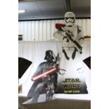 Star Wars - Two life size movie cardboard promotional stands to include Darth Vader and a Storm