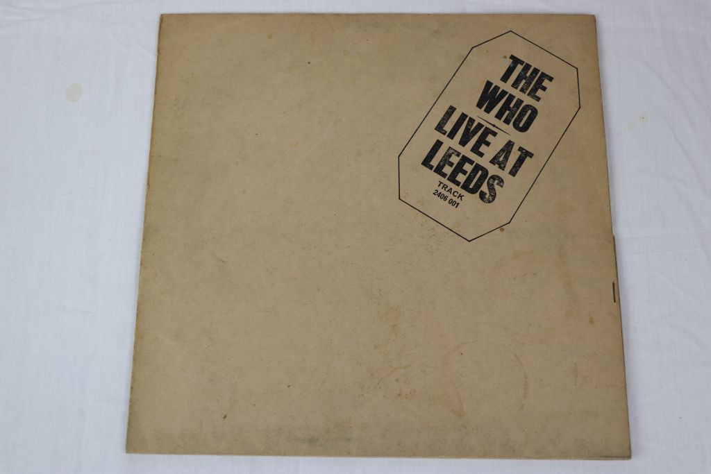 Vinyl - The Who - Live At Leeds (Track 2406 001) black lettering to front, 11 inserts, missing
