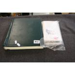 Green Senator stamp album with a quantity of world mint and used hinged stamps, some stamps