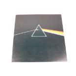 Vinyl - Pink Floyd - Dark Side Of The Moon (SHVL 804) solid blue triangle with black inner, two